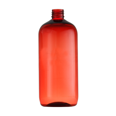 Botol Plastik Transparan Merah/Mulut Botol 24mm/Bahan Plastik Dapat Digunakan Untuk PET/PP/PCR