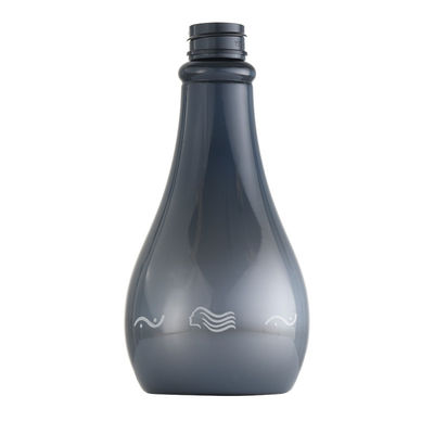 Made In China 350ml Silver Grey Pet Luxury Shower Gel Bottle Dengan Pola Dicetak Botol Sampo Kosong
