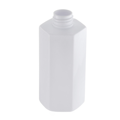 Hexagon White 150ml Botol Lotion Plastik 24mm Mulut Disesuaikan